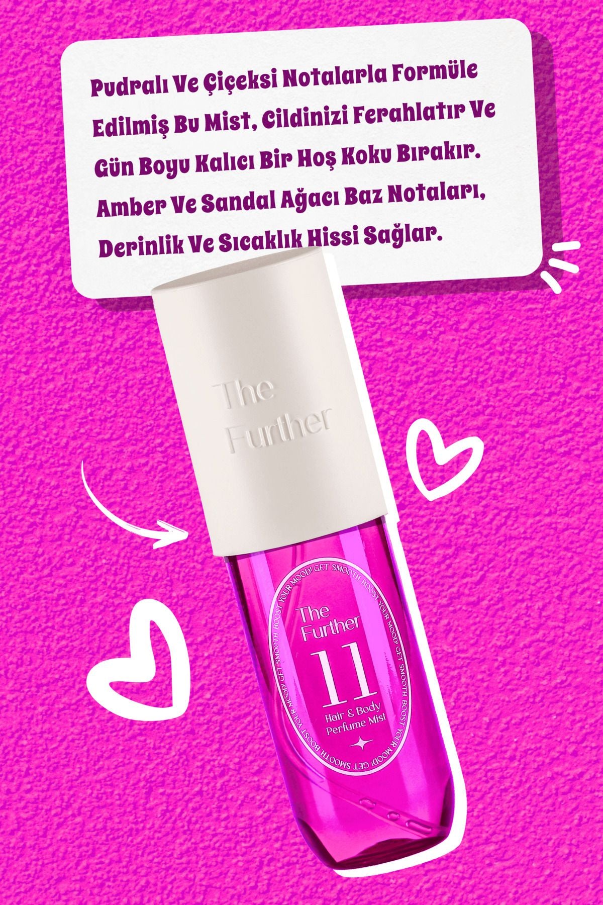 Kadın Vücut Ve Saç Spreyi Body Mist 90 ml | Vanilya Ve Yasemin Notalı | Zarif Ve Sıcak Ferahlık