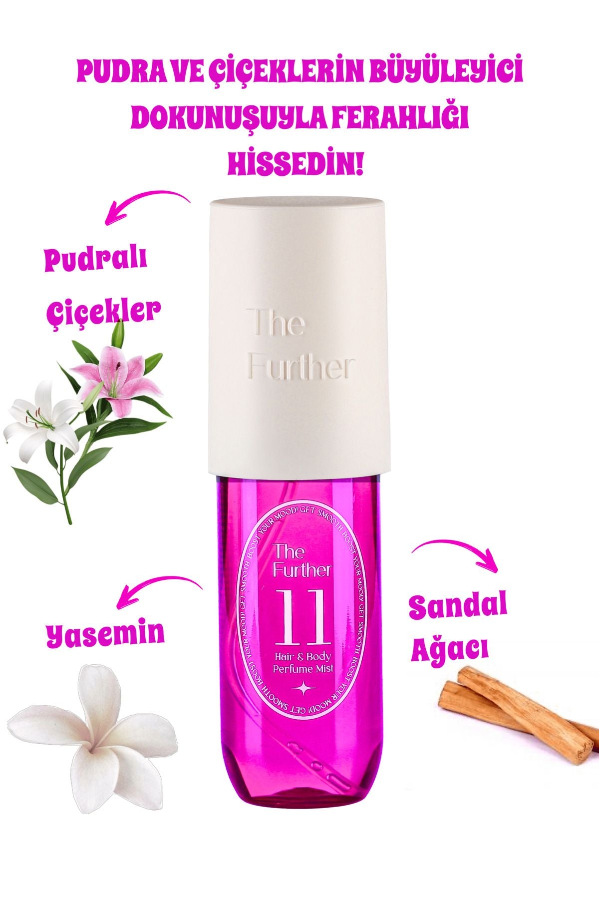 Kadın Vücut Ve Saç Spreyi Body Mist 90 ml | Vanilya Ve Yasemin Notalı | Zarif Ve Sıcak Ferahlık