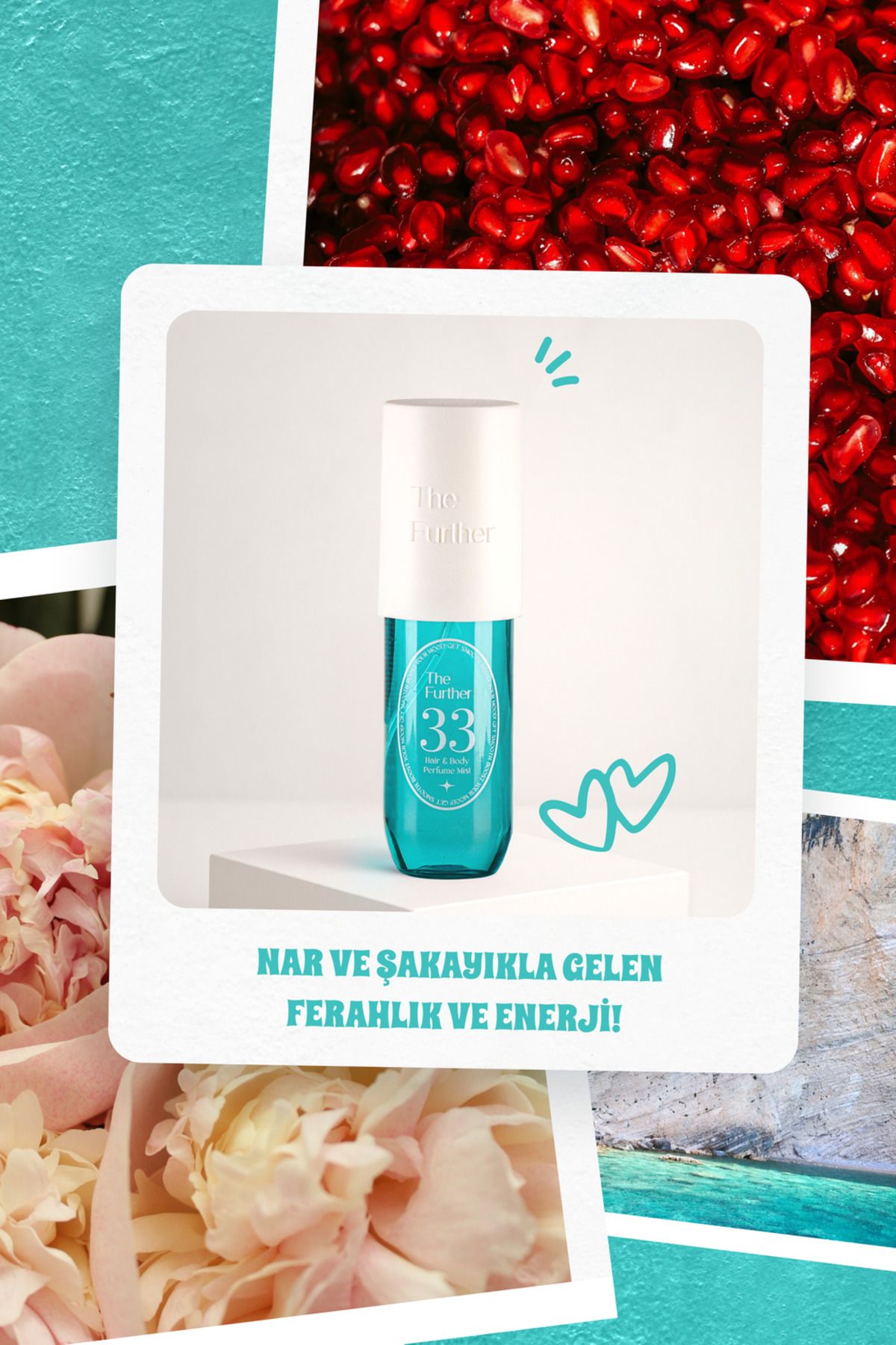 Kadın Vücut Ve Saç Spreyi Body Mist 90 ml I Misk, Şakayık Ve Nar I Meyvemsi Ve Çiçeksi Tazelik
