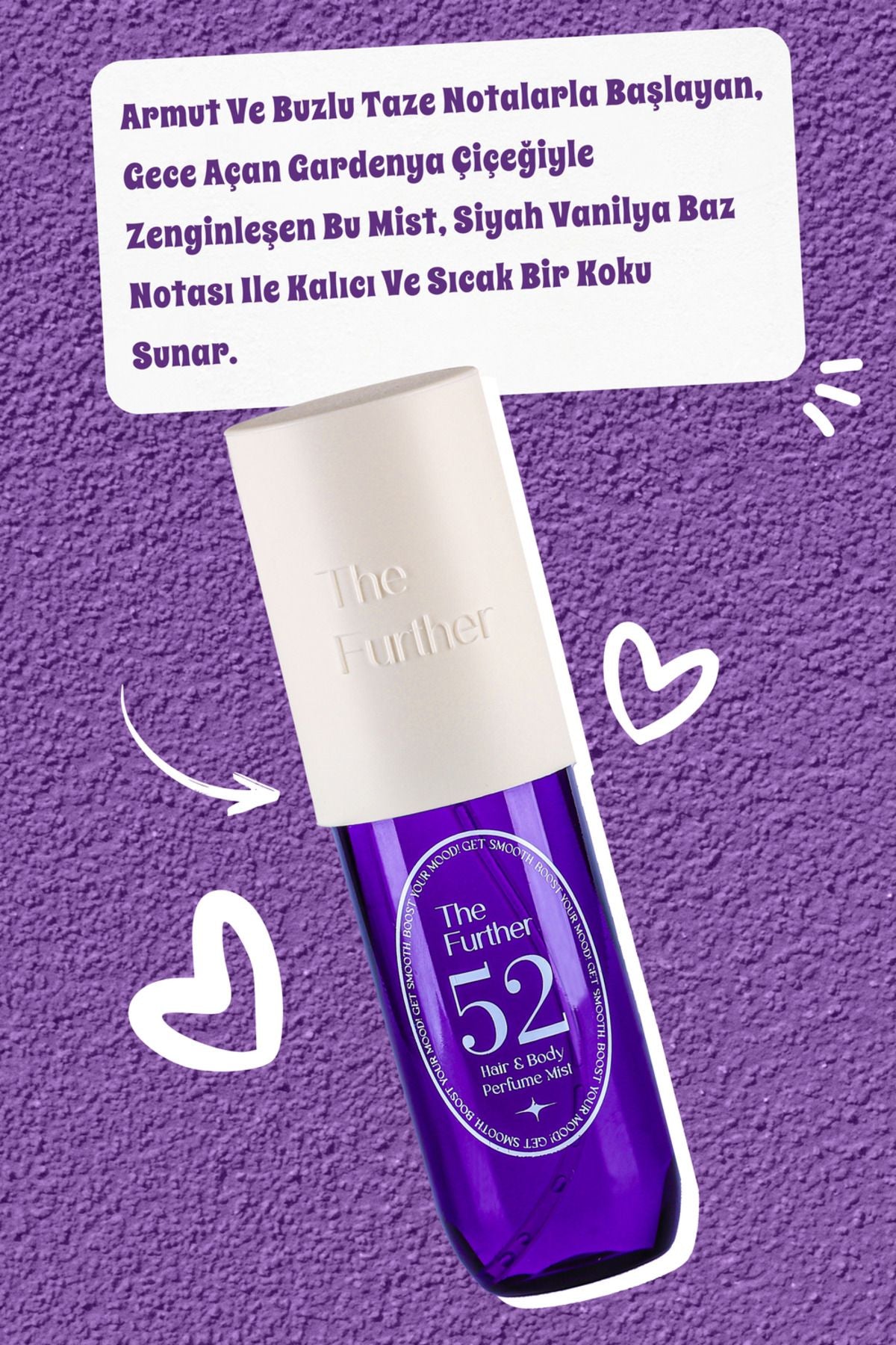 Kadın Vücut Ve Saç Spreyi Body Mist 90 ml I Gardenya Ve Armut Notaları I Gün Boyu Ferahlık
