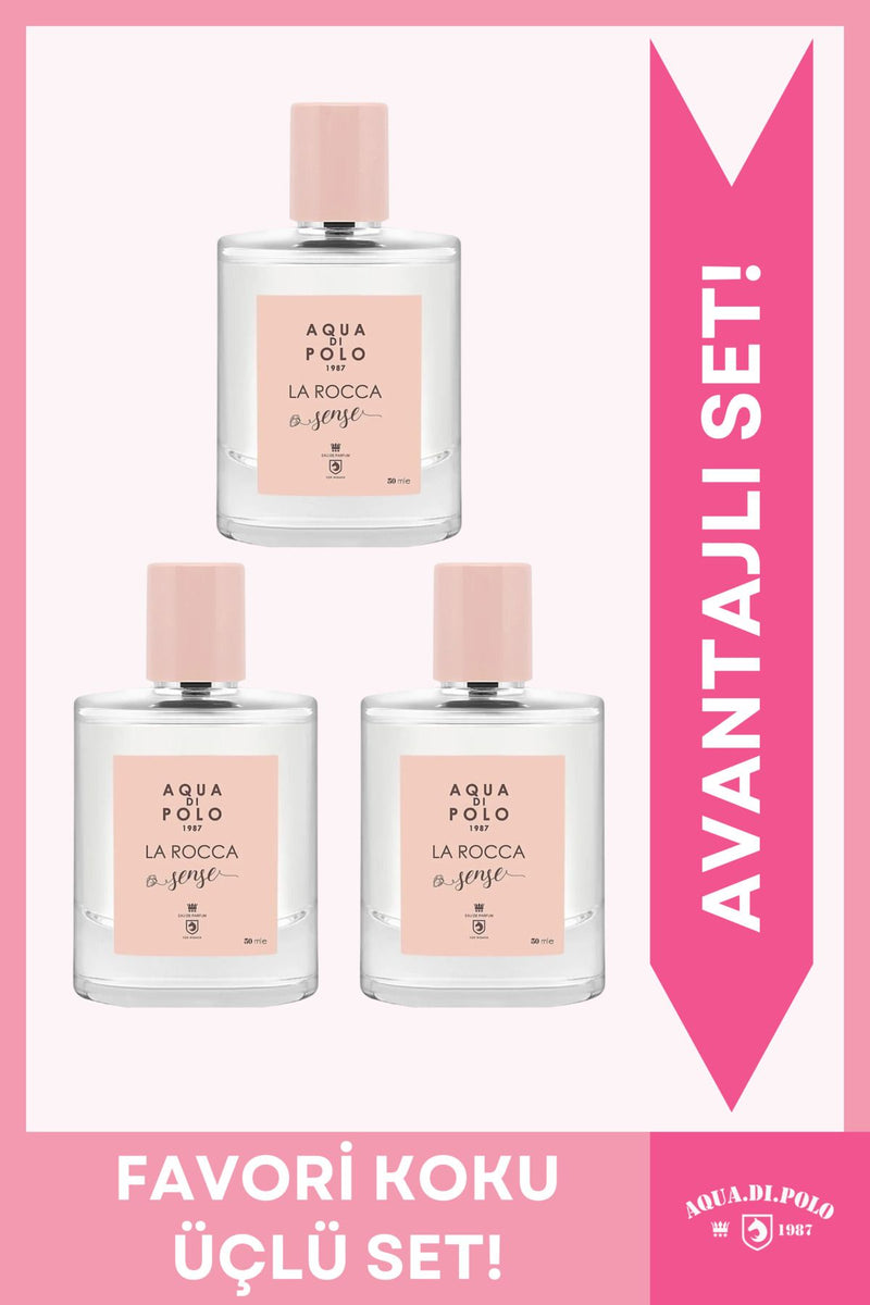 La Rocca Sense EDP Kadın Parfüm Seti 50ml 3 Adet