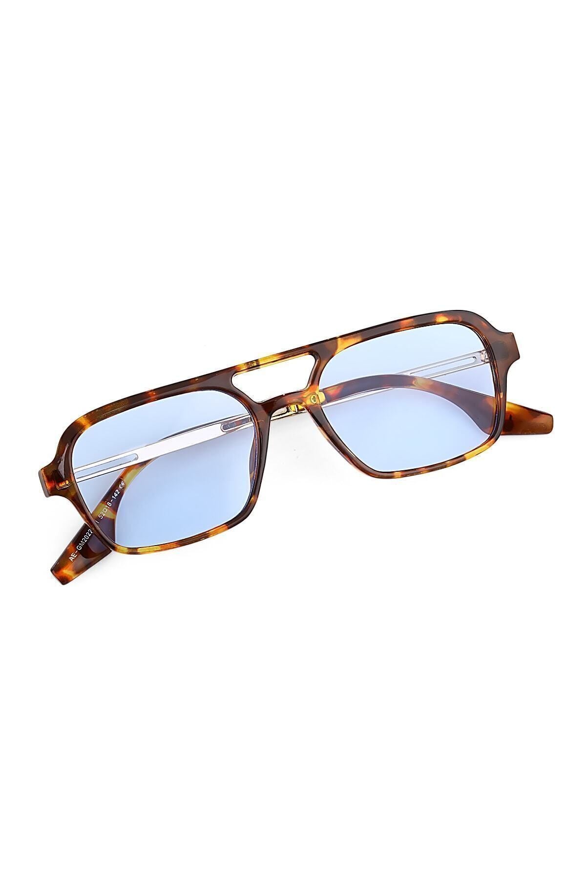 Leopar Çerçeveli Mavi Cam Unisex Güneş Gözlüğü Apss074701--52 Ekartman