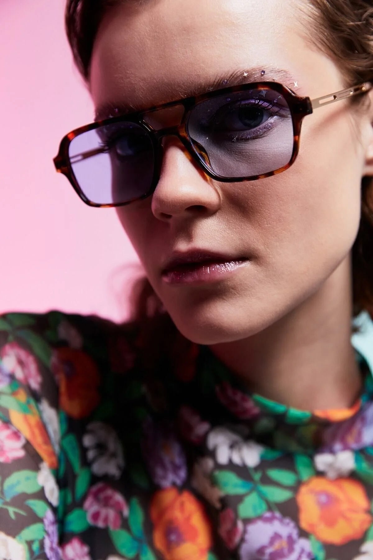 Leopar Çerçeveli Mavi Cam Unisex Güneş Gözlüğü Apss074701--52 Ekartman