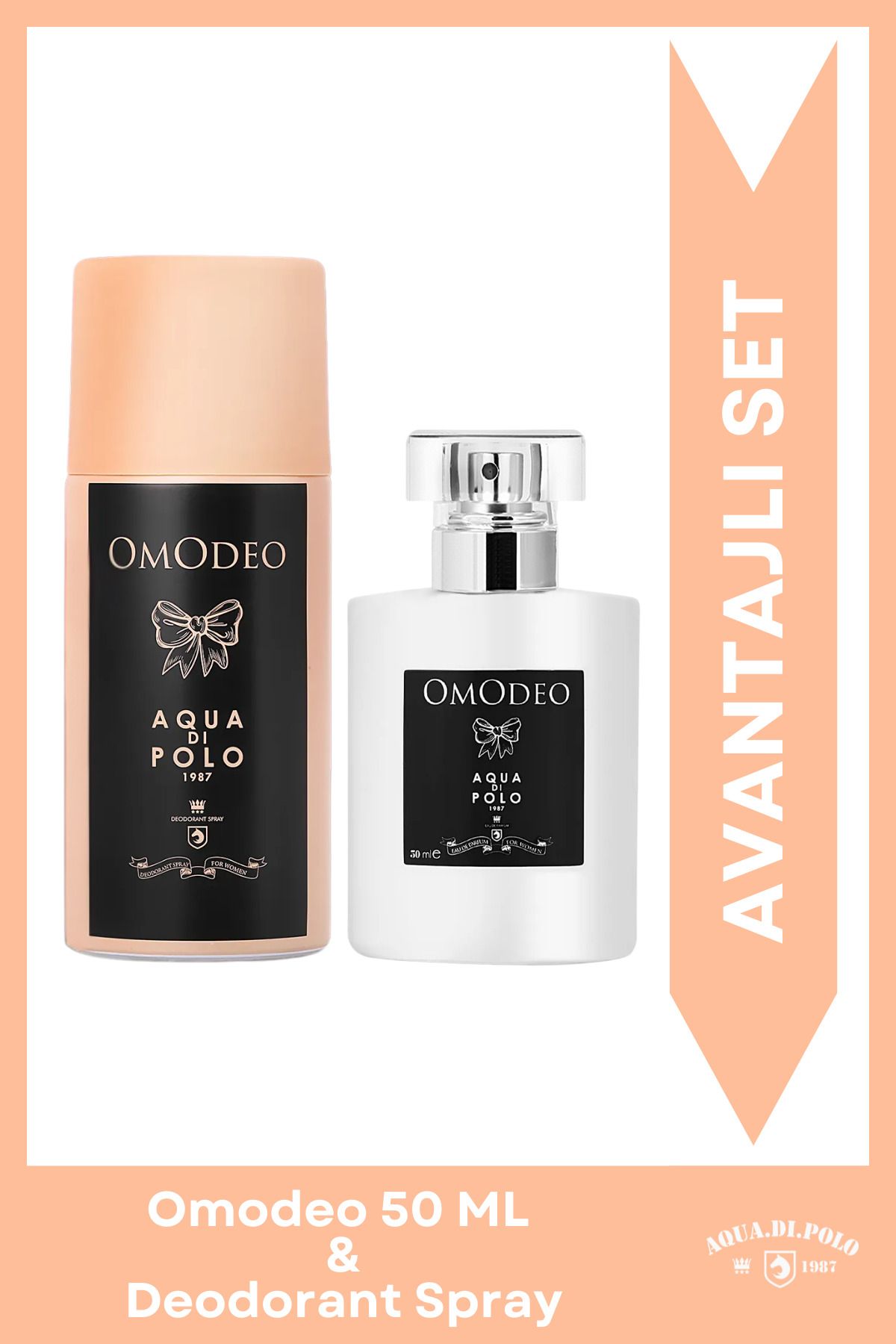 Aqua di Polo Omodeo 50 Ml EDP Women's Perfume, Deodorant 2-Piece Gift Set