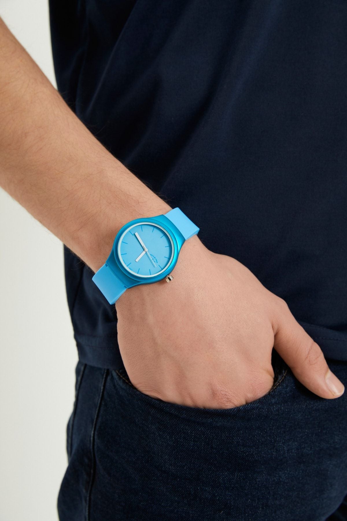 Unisex Slikon Mavi Kol Saati Apsr1-a9645-usmmm