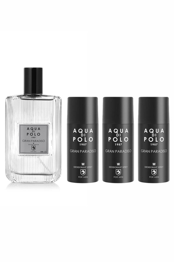 Aqua di Polo Gran Paradiso 100 Ml EDP Erkek Parfüm ve 150 Ml Erkek Deodorant 3'lü Hediye Seti STCC011017