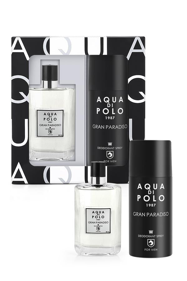 Aqua di Polo Grand Paradiso 50 Ml EDP Erkek Parfüm ve 150 Ml Sprey Deodorant 2'li Hediye Seti APPXGR03EPD