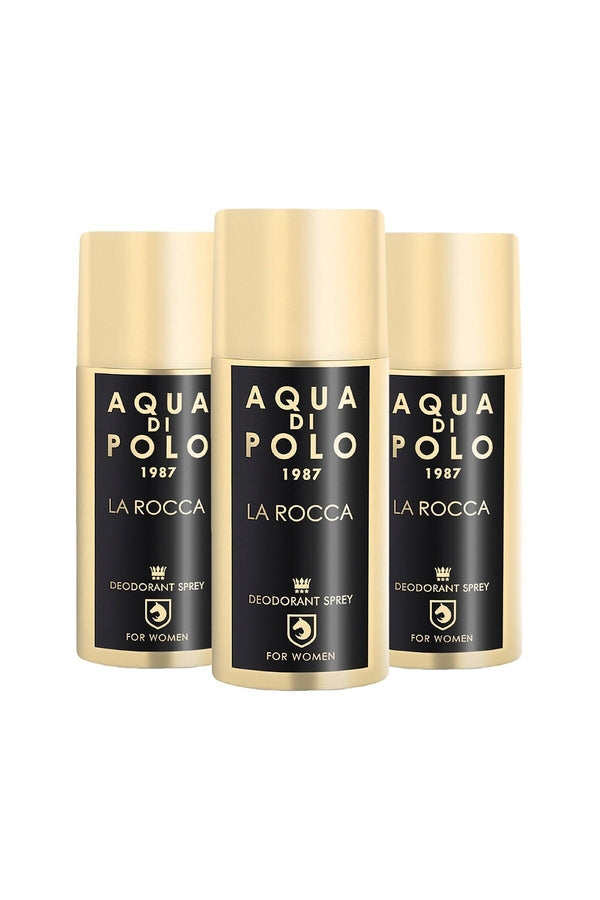 Aqua di Polo La Rocca 150 Ml Kadın Sprey Deodorant 3'lü Hediye Seti STCC004501