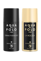 Aqua di Polo La Rocca 150 Ml Kadın ve Gran Paradiso 150 Ml Erkek Deodorant 2'li Hediye Seti STCC000901