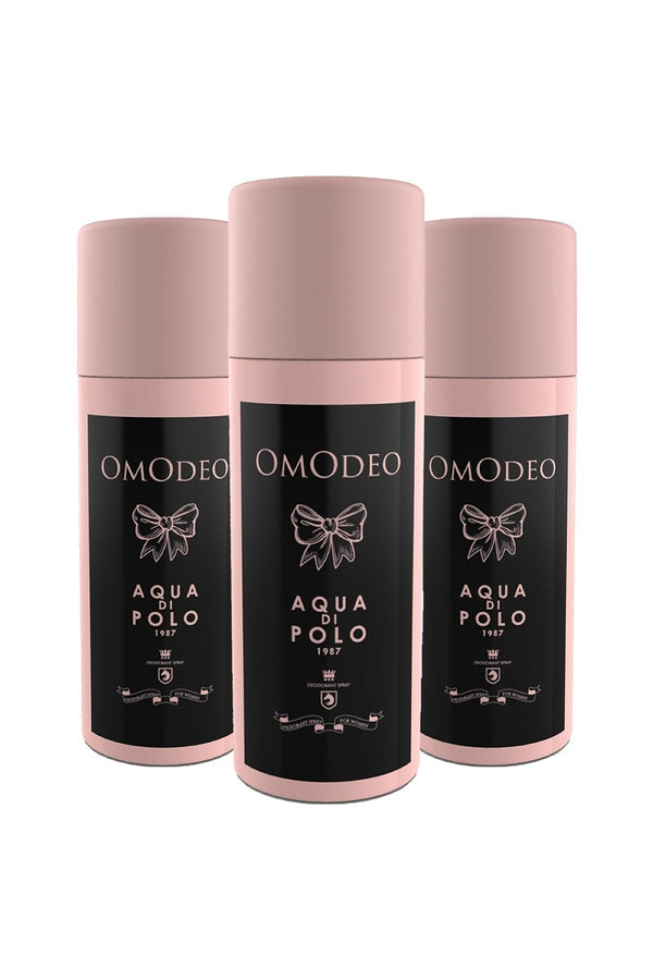 Aqua di Polo Omodeo 150 Ml Kadın Sprey Deodorant 3'lü Hediye Seti STCC004701