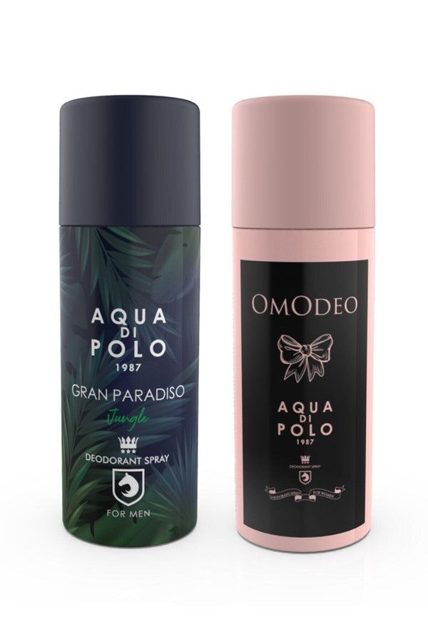 Aqua di Polo Omodeo 150 Ml Kadın ve Gran Paradiso Jungle 150 Ml Deodorant 2'li Hediye Seti Stcc004201