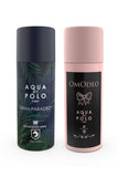 Aqua di Polo Omodeo 150 Ml Kadın ve Gran Paradiso Jungle 150 Ml Deodorant 2'li Hediye Seti Stcc004201