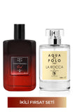 Aqua di Polo 1987 La Rocca 100 ml EDP Women's Perfume and Red Men's Perfume 100 ml Edp 2-Piece Perfume Set