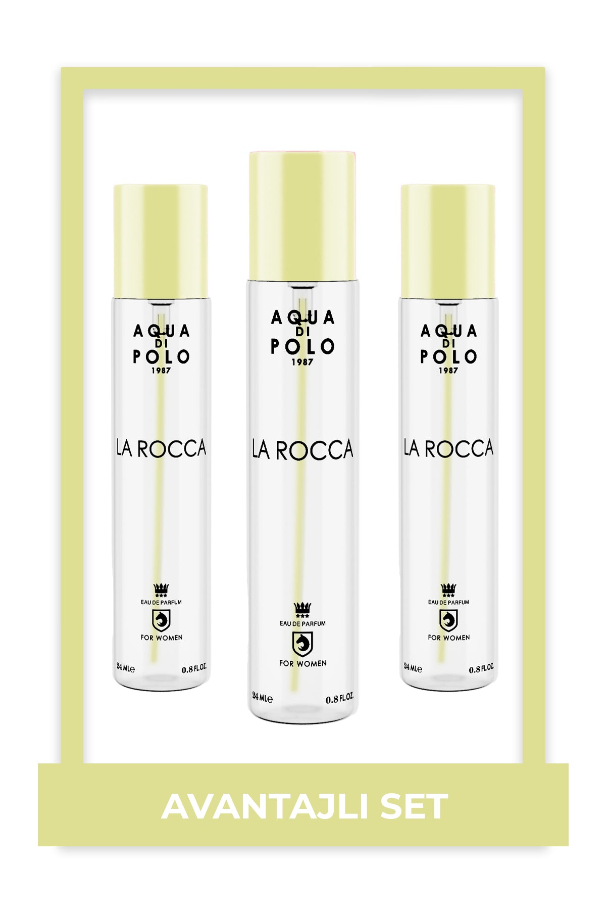Aqua Di Polo 1987  La Rocca 24 ml 3'lü Kadın Parfüm Seti STCC021219